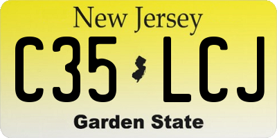 NJ license plate C35LCJ