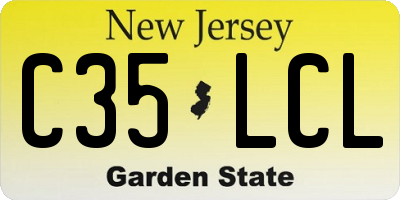 NJ license plate C35LCL