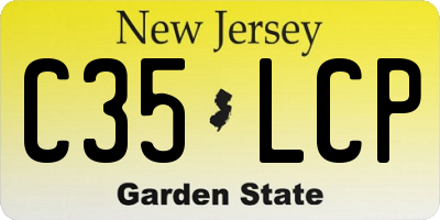 NJ license plate C35LCP