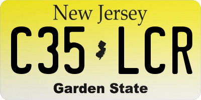 NJ license plate C35LCR