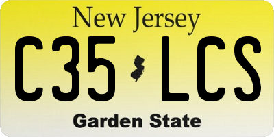 NJ license plate C35LCS