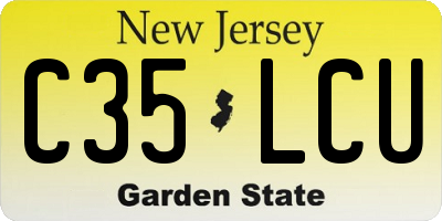 NJ license plate C35LCU