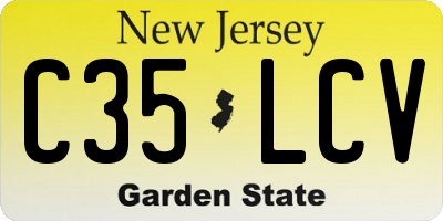 NJ license plate C35LCV