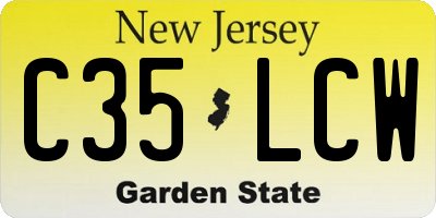 NJ license plate C35LCW