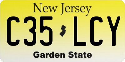 NJ license plate C35LCY