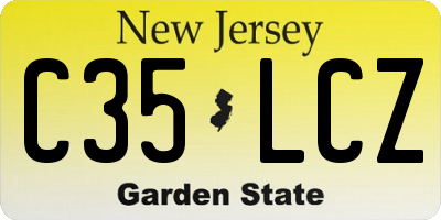 NJ license plate C35LCZ