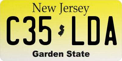 NJ license plate C35LDA