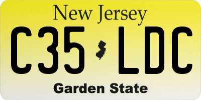 NJ license plate C35LDC