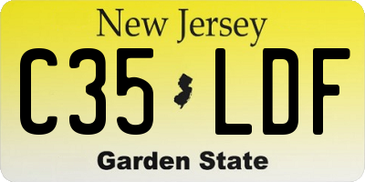NJ license plate C35LDF