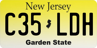 NJ license plate C35LDH