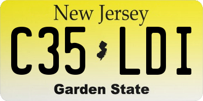 NJ license plate C35LDI