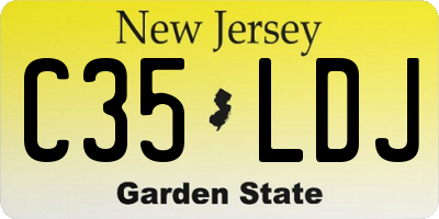 NJ license plate C35LDJ