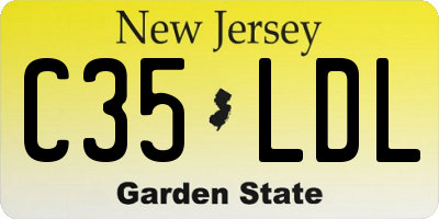 NJ license plate C35LDL