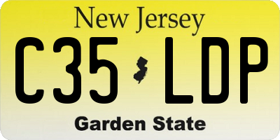 NJ license plate C35LDP