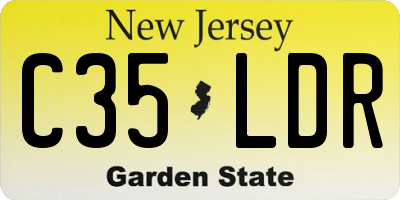 NJ license plate C35LDR