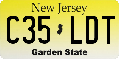 NJ license plate C35LDT