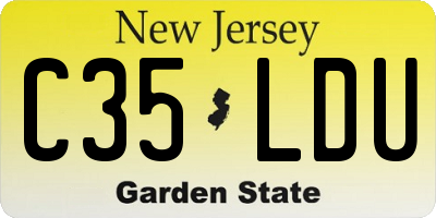 NJ license plate C35LDU