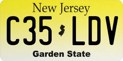 NJ license plate C35LDV