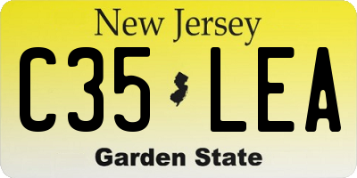 NJ license plate C35LEA