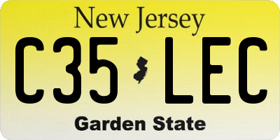 NJ license plate C35LEC
