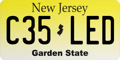NJ license plate C35LED
