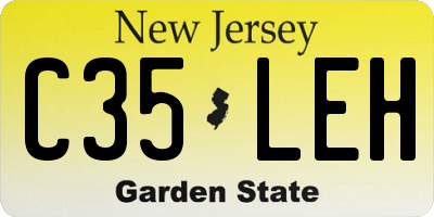 NJ license plate C35LEH