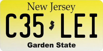 NJ license plate C35LEI