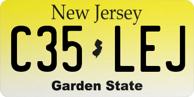 NJ license plate C35LEJ