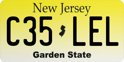 NJ license plate C35LEL