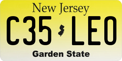 NJ license plate C35LEO