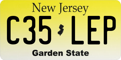 NJ license plate C35LEP