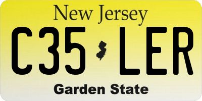 NJ license plate C35LER