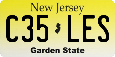 NJ license plate C35LES