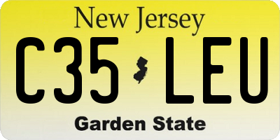 NJ license plate C35LEU