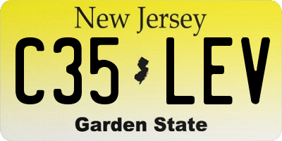 NJ license plate C35LEV