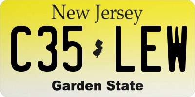 NJ license plate C35LEW