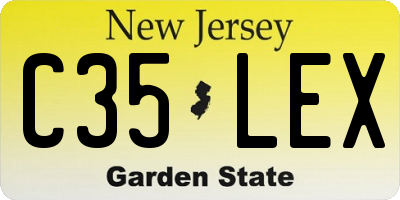 NJ license plate C35LEX