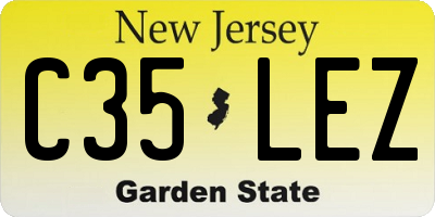 NJ license plate C35LEZ