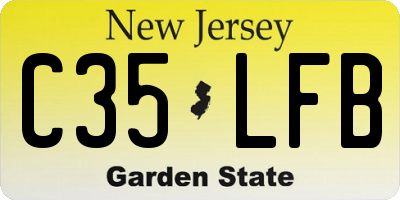NJ license plate C35LFB