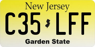 NJ license plate C35LFF