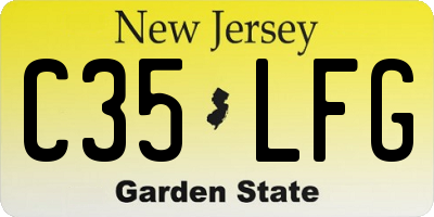 NJ license plate C35LFG
