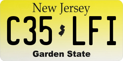 NJ license plate C35LFI