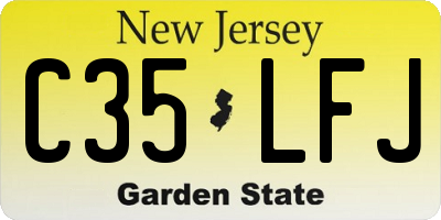 NJ license plate C35LFJ