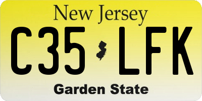 NJ license plate C35LFK