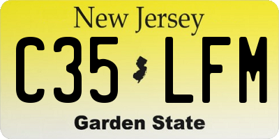NJ license plate C35LFM