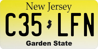 NJ license plate C35LFN