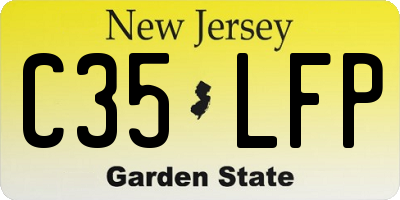 NJ license plate C35LFP