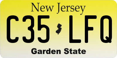 NJ license plate C35LFQ