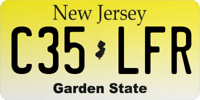 NJ license plate C35LFR