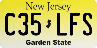 NJ license plate C35LFS
